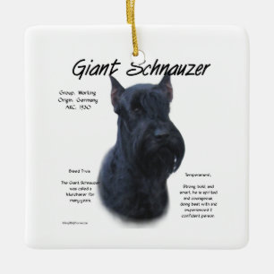 Historikdesign för Giant Schnauzer Julgransprydnad Keramik