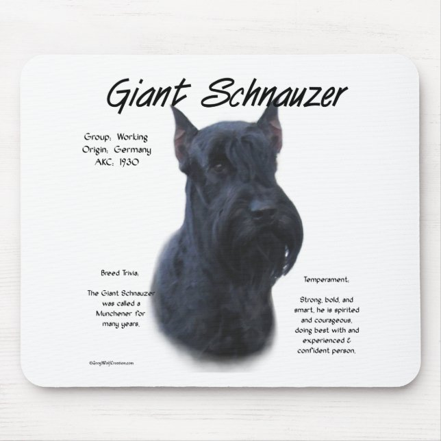 Historikdesign för Giant Schnauzer Musmatta (Framsidan)