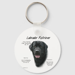 Historikdesign för Labrador Retriever (blk) Nyckelring