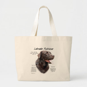 Historikdesign för Labrador Retriever (choklad) Jumbo Tygkasse