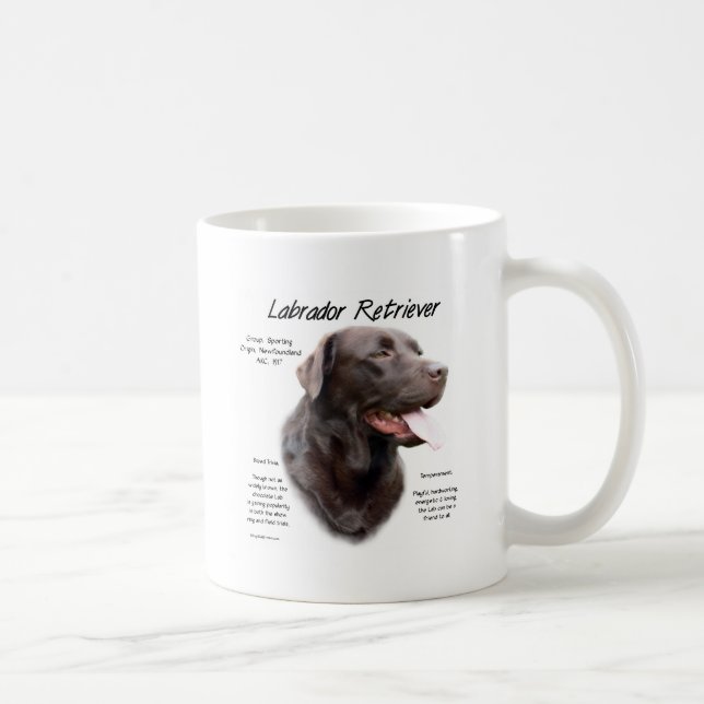 Historikdesign för Labrador Retriever (choklad) Kaffemugg (Höger)