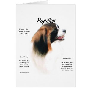 Historikdesign för papillon (Phalene) Hälsningskort