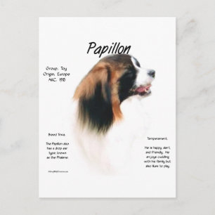 Historikdesign för papillon (Phalene) Vykort
