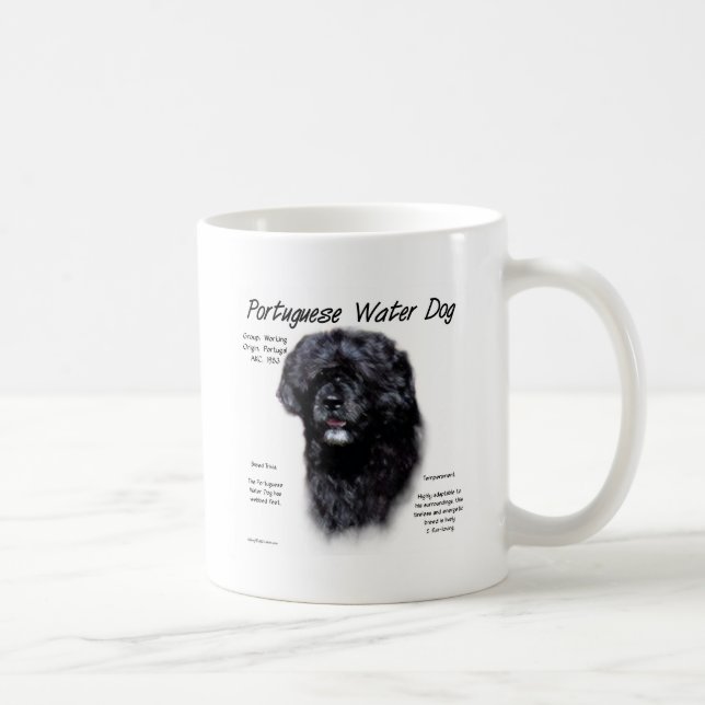 Historikdesign för portugisiska Vatten Hund Kaffemugg (Höger)