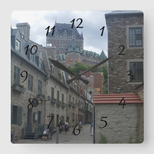 Historikdistriktet i Quebec Fyrkantig Klocka (Framsida)
