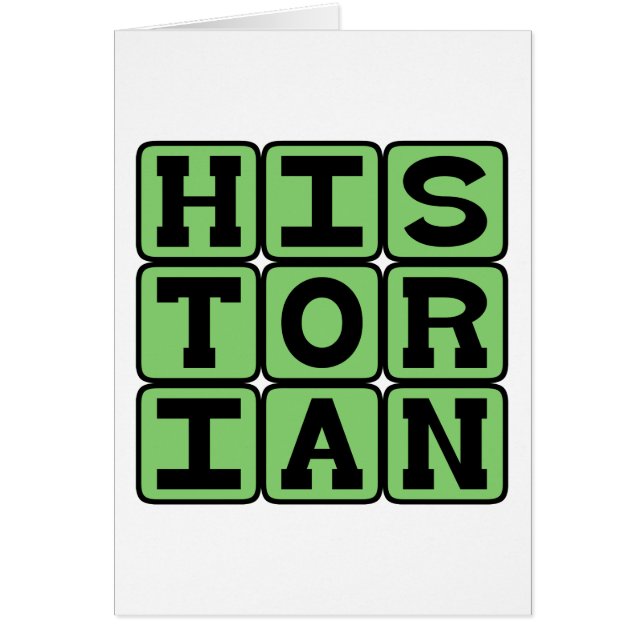 Historiker, Historiens väktare Hälsningskort (Framsidan)