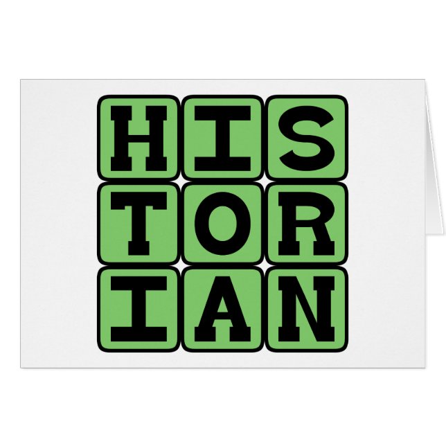 Historiker, Historiens väktare Hälsningskort (Framsidan Horizontal)