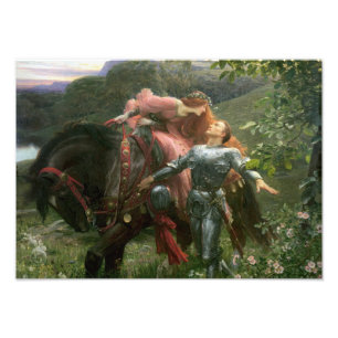 Historikkonst La Belle Dame Sans Merci Fototryck