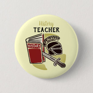 Historiklärare Bok Armor Sword Pinback Button Knapp