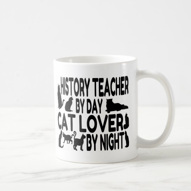 Historiklärare Cat Lover Kaffemugg (Höger)