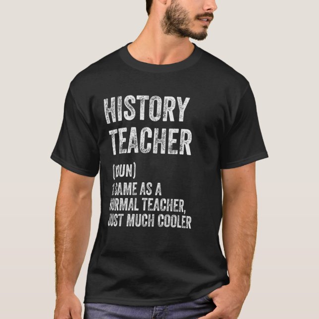 Historiklärare Definition Back to school First Da T Shirt (Framsida)