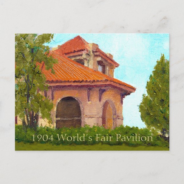 Historisk 1904 World's Fair Pavilion - St Louis Vykort (Framsida)