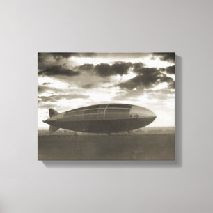 Historisk airship för vintage, R101 på Cardingto Canvastryck