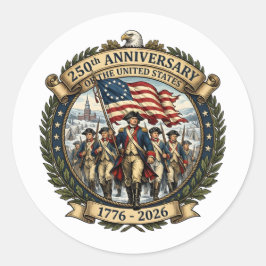 Historisk amerikansk jubileumsdesign runt klistermärke