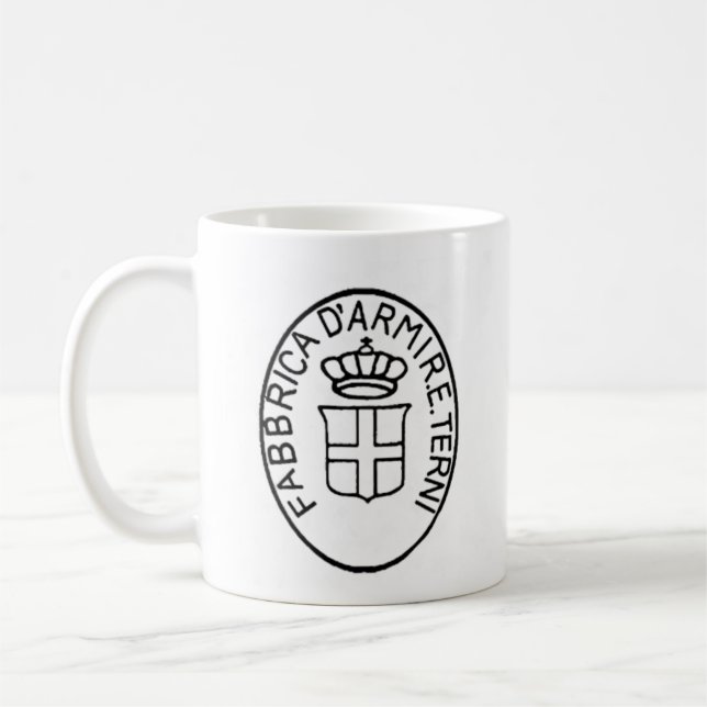 Historisk antikt italienskt arsenal Terni logotyp Kaffemugg (Vänster)