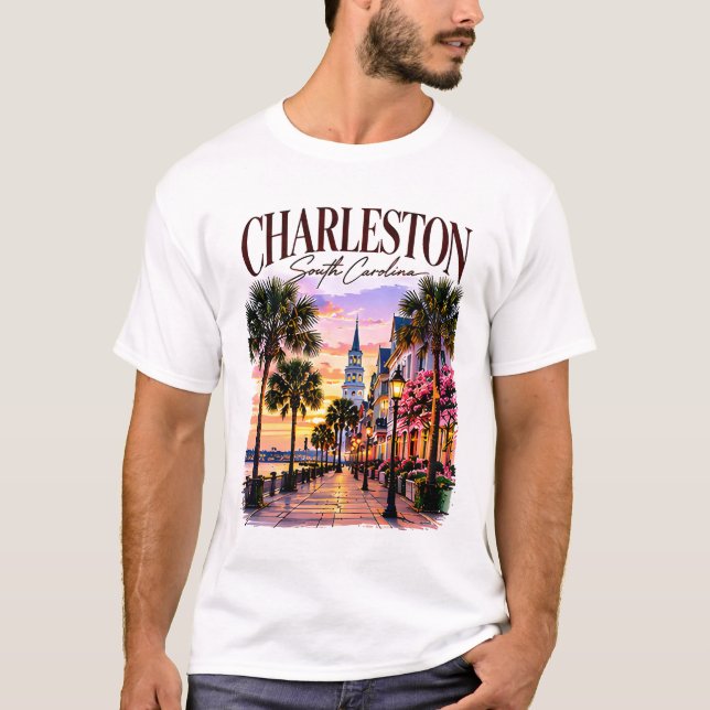 Historisk charm i Charleston T Shirt (Framsida)