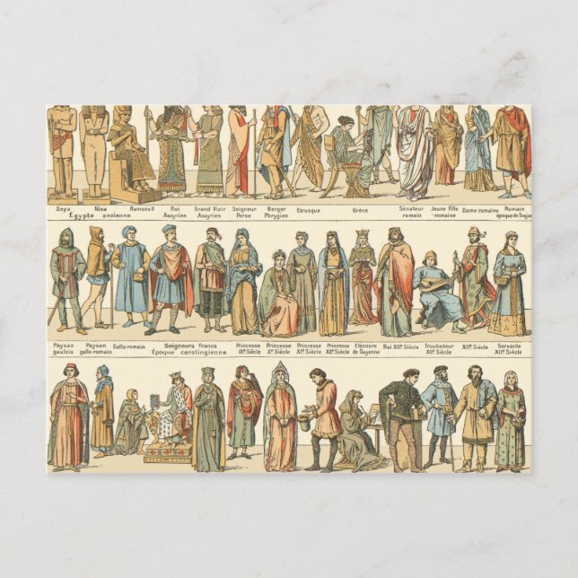 Historisk civilkurva vykort (Framsida)