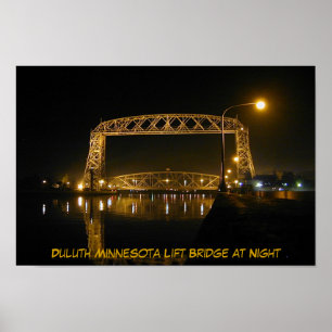 Historisk Duluth Minnesota hiss överbryggar Poster