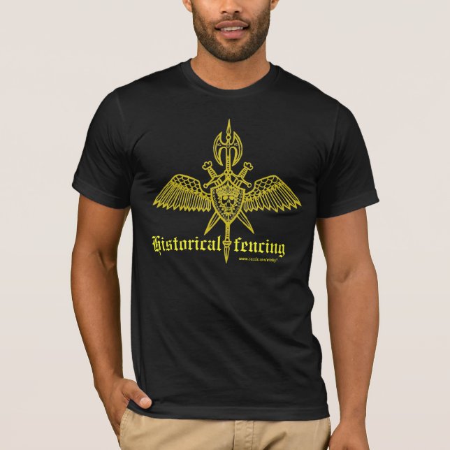 Historisk fäktningcoolat-skjorta design tee shirt (Framsida)