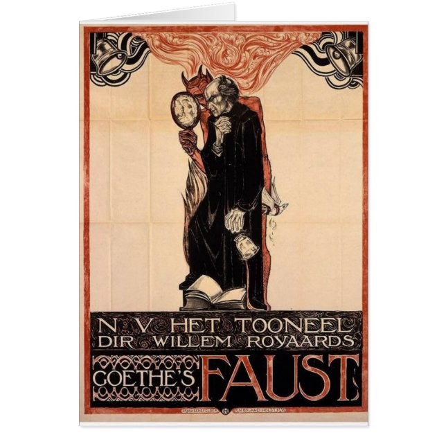 Historisk Faust affisch Hälsningskort (Framsidan)
