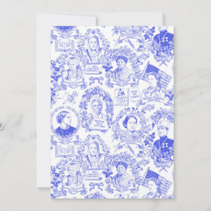 Historisk feministisk pioneers Blue Toile Kort