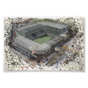 Historisk fotbollsstadion i Newcastle upon Tyne Fototryck