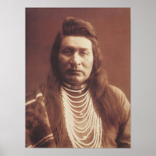 HISTORISK FOTOGRAFI POSTER indian CHIEF