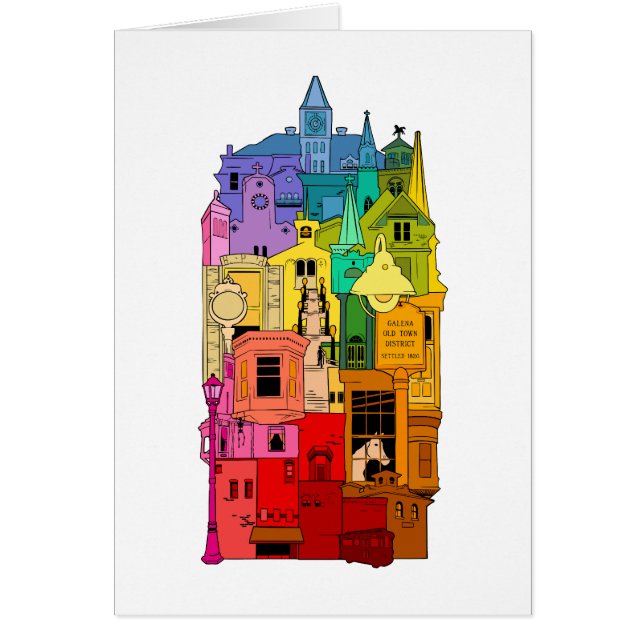 historisk galena illinois rainbow OBS kort (Framsidan)