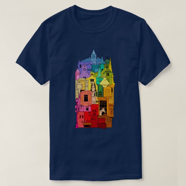 historisk galena illinois rainbow t shirt (Design framsida)