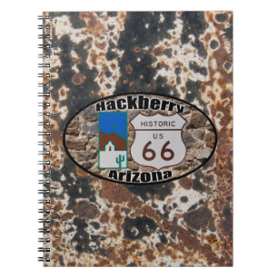 Historisk ~-Hackberry för rutt 66, Arizona Anteckningsbok