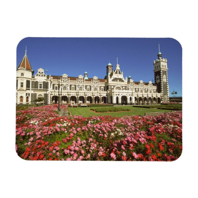 Historisk järnvägsstation, Dunedin, Nya Zeeland Magnet (Horisontell)