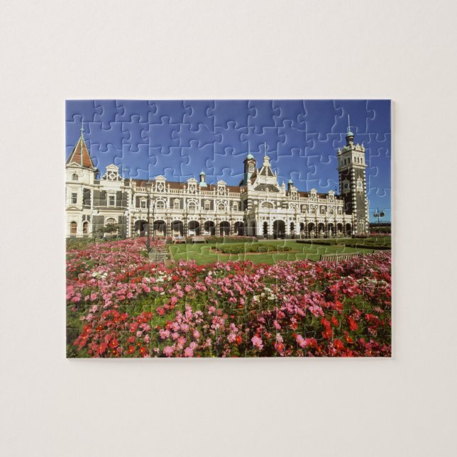 Historisk järnvägsstation, Dunedin, Nya Zeeland Pussel (Horisontell)