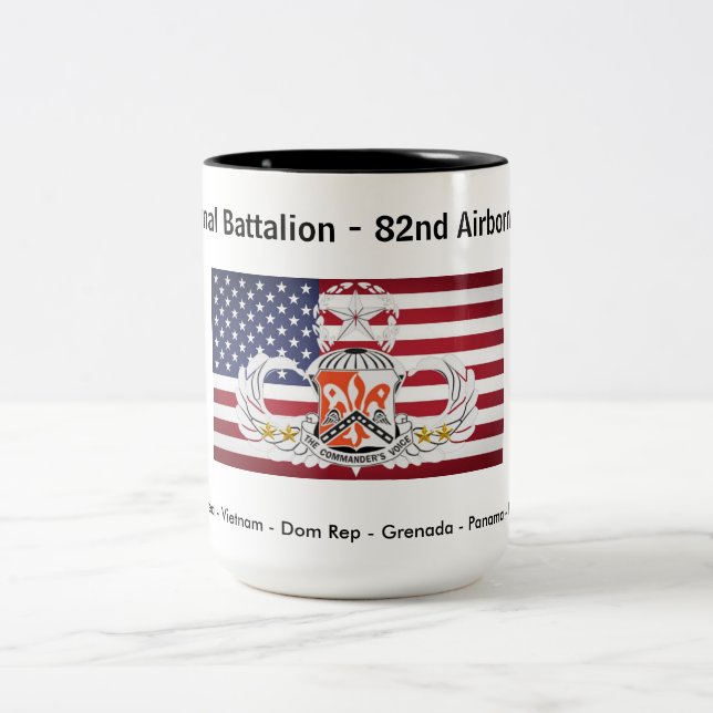 Historisk kaffemugg för 82nd Signal Battalion #2 (Center)