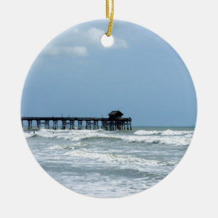 Historisk kakaostrandpir julgransprydnad keramik