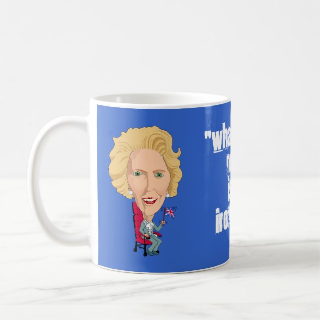 Historisk karikatyrbritt för PM Margaret Thatcher Kaffemugg (Vänster)