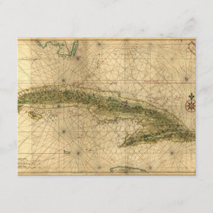 Historisk karta 1639 av Kuban av Joan Vinckeboons Inbjudningar