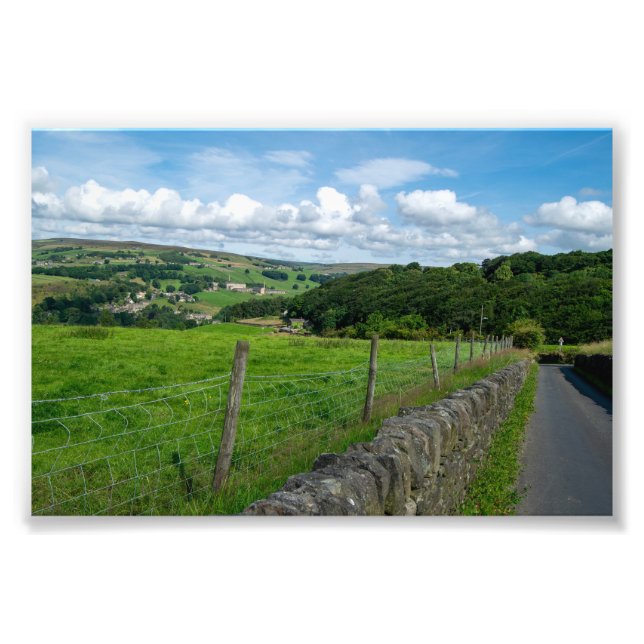 Historisk landskap i Yorkshire Fototryck (Framsidan)
