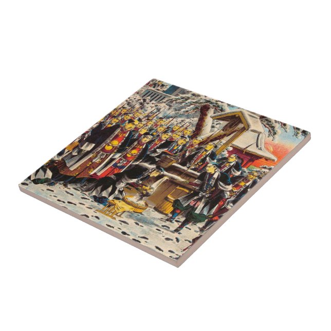 Historisk måla Japan Bushido för klassiker Kakelplatta (Sidan)