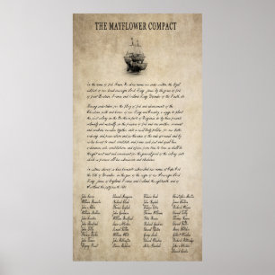 HISTORISK MAYFLOWER COMPACT 1620 POSTER