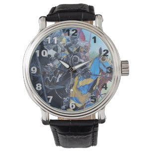 historisk medeltida knivar på hästar armbandsur