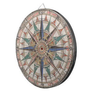 Historisk nautisk kompass (1543) darttavla