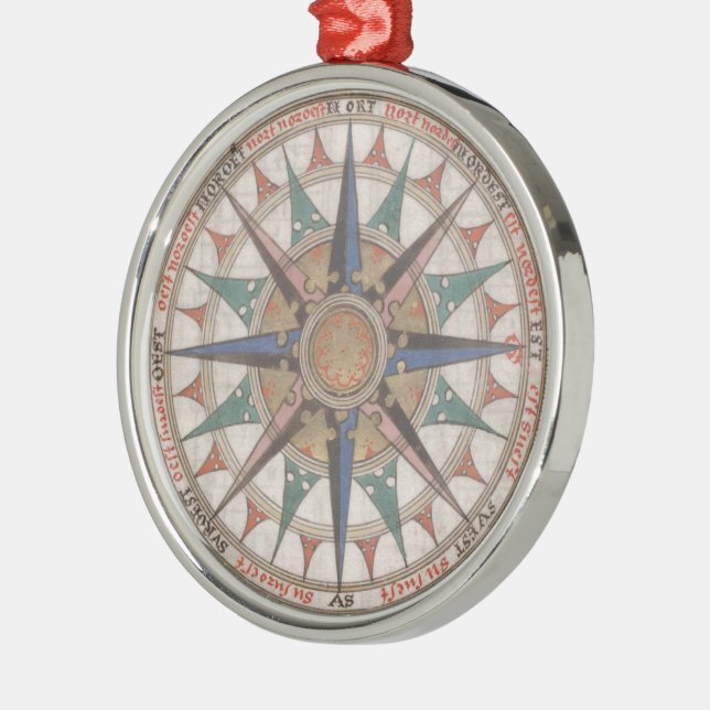 Historisk Nautisk kompass (1543) Julgransprydnad Metall (Vänster)