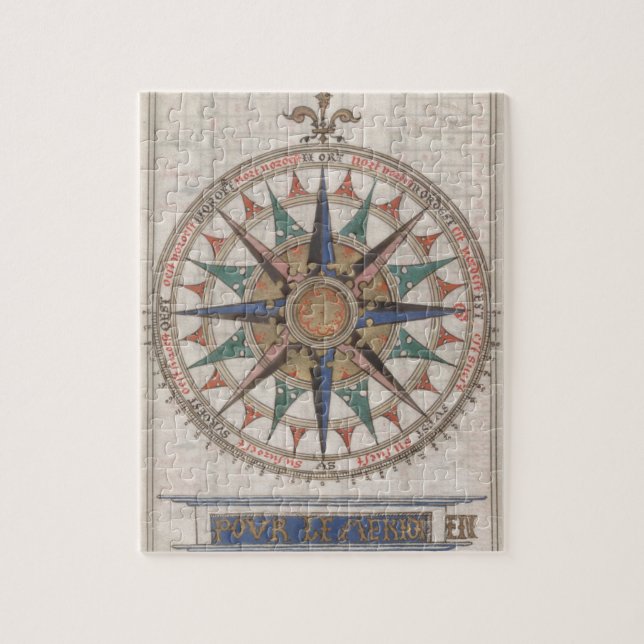Historisk Nautisk kompass (1543) Pussel (Vertikal)