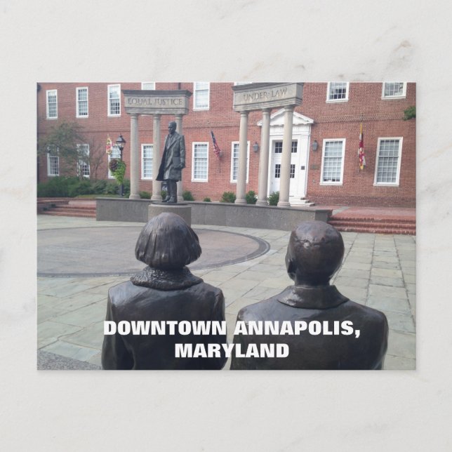 Historisk nere i Annapolis Maryland Vykort (Framsida)
