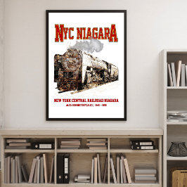 Historisk NYC Niagara-tåg Ånglokomotiv Poster