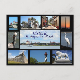 Historisk påverkan av St Augustine, Florida Pos Vykort