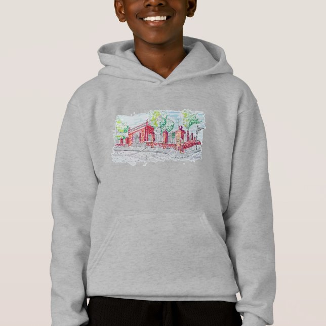Historisk röd tegelentré t shirt (Framsida)