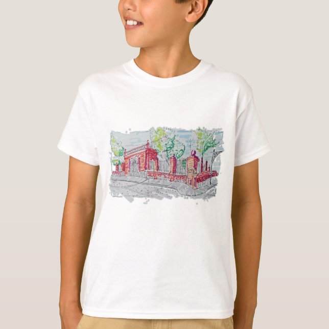 Historisk röd tegelentré t shirt (Framsida)