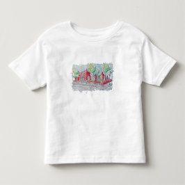 Historisk röd tegelentré t shirt