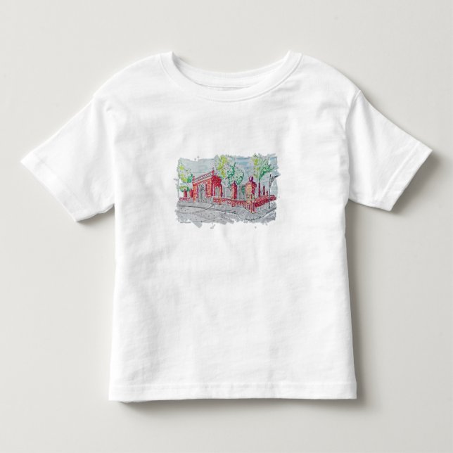 Historisk röd tegelentré t shirt (Framsida)